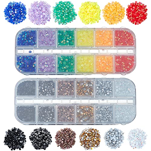 OLYCRAFT 6000 Stück 12 Farben Harz Strass Edelsteine 3mm Mini Strass Harz Füllstoffe Strass Cabochons Diamant Kristalle Perlen Harz Zubehör Zubehör Für DIY Dekoration Und Nagelkunst von OLYCRAFT