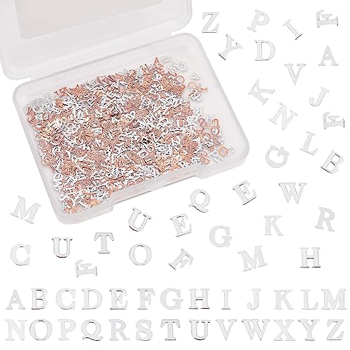 OLYCRAFT 884 Stück Buchstaben Harzfüller Alphabet Harz Füllanhänger Legierung Epoxidharz Zubehör Messing Cabochons Für Nail Art Bolzen Und Nail Art Deko Zubehör - 26 Stile von OLYCRAFT