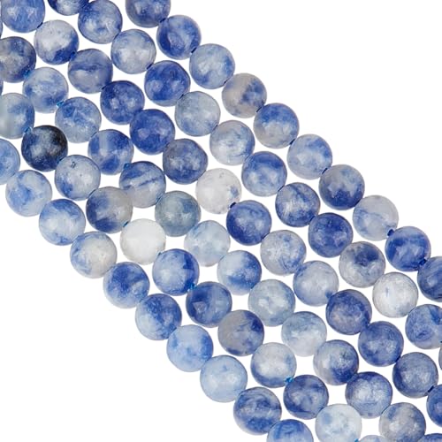 OLYCRAFT Ca. 252 Stück 3mm Blaue Jaspis Perlen Ungefärbt Runde Lose Edelsteinperlen 0.8mm Loch Natürliche Blaue Kristallperlen Blaue Poliersteinperle Für Die Herstellung von Armbändern Schmuck von OLYCRAFT