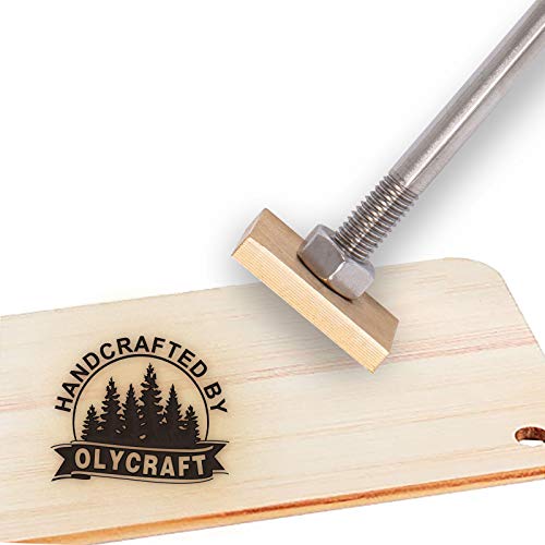 OLYCRAFT Custom Holz Leder Branding Eisen 3cm Custom Branding Eisenstempel BBQ Heat Stamp Mit Messingkopf Holzgriff Für Holzbearbeitung & Handgefertigtes Design # 13 von OLYCRAFT