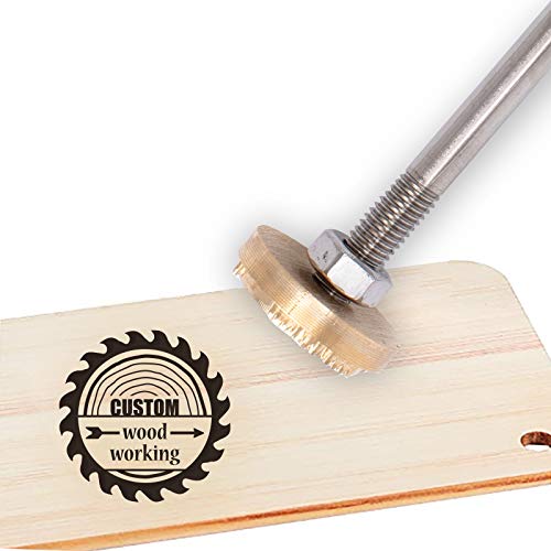 OLYCRAFT Custom Wood Branding Eisen 3CM Leder Branding Eisenstempel Custom Logo BBQ Heat Stamp Mit Messingkopf Und Holzgriff Für Die Holzbearbeitung, Backen - Stumpf & Ausrüstung # 2 von OLYCRAFT