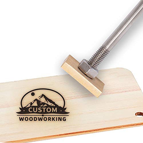 OLYCRAFT Custom Wood Branding Eisen 3CM Leder Branding Eisenstempel Custom Logo BBQ Heat Stamp Mit Messingkopf Und Holzgriff Für Die Holzbearbeitung, Backen Und Handgefertigtes Design - Berg # 3 von OLYCRAFT