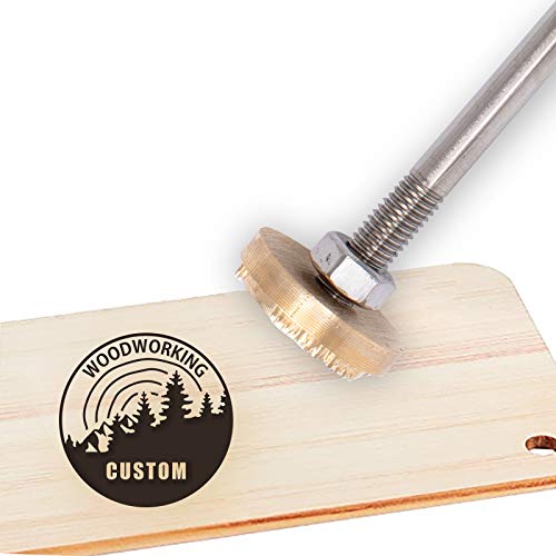 OLYCRAFT Custom Wood Branding Eisen 3CM Leder Branding Eisenstempel Custom Logo BBQ Heat Stamp Mit Messingkopf Und Holzgriff Für Die Holzbearbeitung, Backen Und Handgefertigtes Design - Wald # 1 von OLYCRAFT