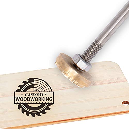 OLYCRAFT Custom Wood Branding Eisen 3cm/3cm Leder Branding Eisenstempel Custom Logo BBQ Heat Stamp Mit Messingkopf Und Holzgriff Für Die Holzbearbeitung, Backen - Stumpf & Ausrüstung # 1 von OLYCRAFT