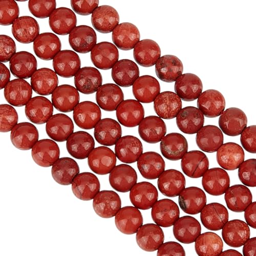 OLYCRAFT Etwa 252 Stück Natürliche Rote Jaspis Perlen 3mm Runde Rote Jaspis Perlen Mit 0.8mm Loch Glatte Edelsteinperlen Abstandshalter Lose Steinperlen Für Die Herstellung von Armbändern Halskette von OLYCRAFT