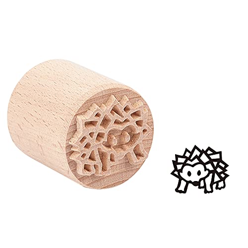 OLYCRAFT Holzkeramik Werkzeuge Briefmarken 35mm Igel Spalte Holzstempel Runde Holzstempel Für Ton Handgefertigter Tonstempel Naturholzstempel von OLYCRAFT