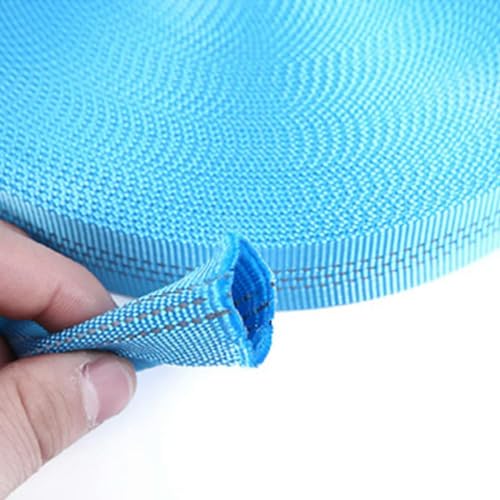 OMEVU 2/5/10 m 25 mm Doppellagiges hohles Polyester-Gurtband, reflektierendes Streifen-Schlauchband zum Nähen von Gürtel, Taschengurten von OMEVU