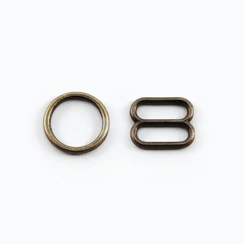 OMEVU 20 Sets 6–20 mm Metall-O-Ring-Tri-Glide-Schnallen, Unterwäsche, BH, Verstellbarer Verschluss, Bikini-Anschlüsse, Haken, DIY-Kleidung, Nähzubehör von OMEVU