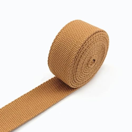 OMEVU 8 Meter 20–50 mm 2 mm Dicke Baumwoll-Gurtbänder, Canvas-Gurtbänder, Band zum Nähen von Kleidung, Gürtel, DIY-Taschen, Riemen, Band, Zubehör von OMEVU