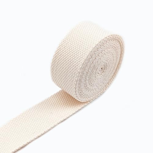 OMEVU 8 m 20/25/32/38 mm 2 mm Dickes Gurtband aus Polyester-Baumwoll-Leinen-Taschen-Gurtband für Rucksackgurt, Gürtelband, Bekleidungshandwerk von OMEVU