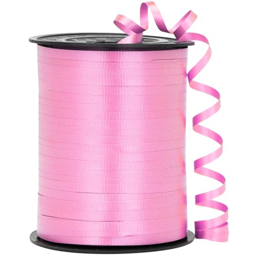 OMISELIO Rosa Band, 500 Yard gekräuseltes rosa Ringelband, Ringelband für Geschenkverpackung, lockiges Band, Ballonschnur, Ballonband, Geschenkband für Babyparty, Hochzeit, Geburtstag von OMISELIO