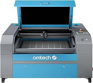 OMTech CO2 Laser Graviermaschine 60W Gravurmaschine 700 x 500mm Laserengraver mit digitalem Bedienfeld RDWorks & Wheels kommerzielle Laserschneider-Schneideätzmaschine von OMTech