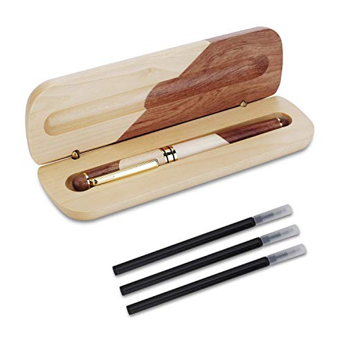 Natural Handcrafted Holz Kugelschreiber, Luxus, personalisierte Geschenk Stift, Extra 3 Black Ink Refill, elegante und exquisite Geschenk Stift Set von OMZGXGOD