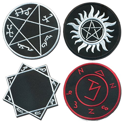 Witchcraft Hexcraft Aufnäher zum Aufbügeln, Anti-Besitz, Engelbanisher, Devilstrap und Sensenfalle , von TOFOW