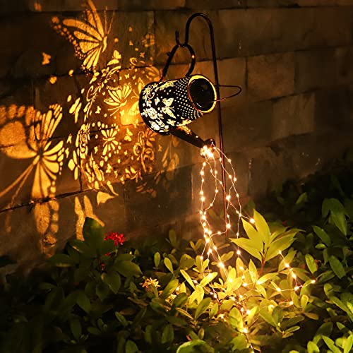 ONIVIB Solar Gießkanne Lampe,90 LED Lichterketten,Wasserdichte Dekorative Weihnachtslaterne für Außen & Innen, Fairy Star Shower Deko Lampen,Draussen Landschaftsweg Beleuchtung für Hof Garten Haus von ONIVIB