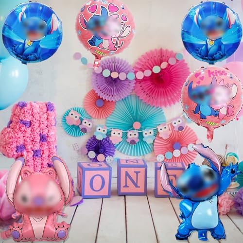 Folienballon Geburtstag Cartoon, 6 Stück Luftballons Kindergeburtstag Party Deko Helium Ballons Set Folienluftballon für Junge und Mädchen Party Dekoration Zubehör von ONRAGT