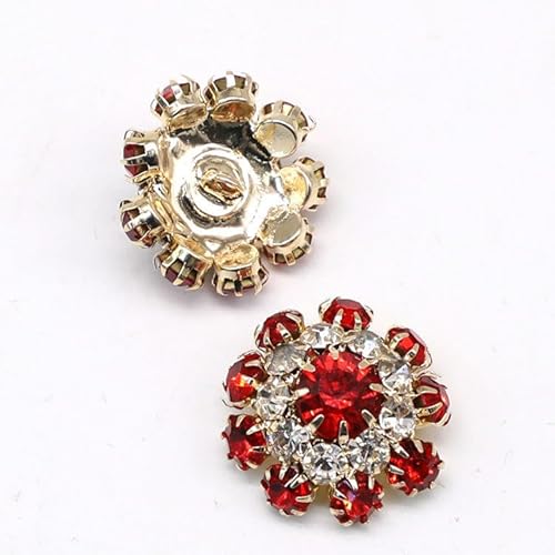 ONURTH 20MM 20PCS Metall Ösenknopf Sonnenblume Strass Knöpfe zum Nähen Strass Ösenknopf Perle Strass Knöpfe für Kleidung Mantel von ONURTH