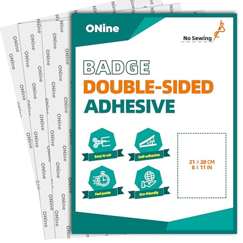 Onine Patch Magic Adhesive, doppelseitiger Kleber zum Aufbügeln und zuschneiden, um Freestyle Girl Scout Patches Kit zu passen, kein Nähen, kein Bügeln. (3 Stück) von ONine