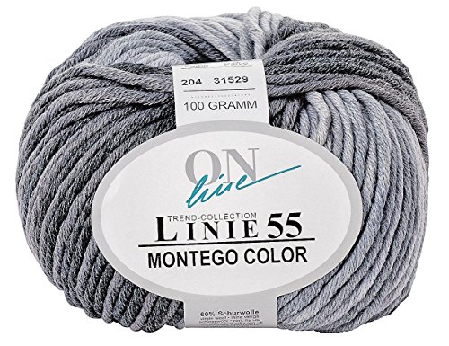 ONline Linie 55 Montego Color 204 - Hellgrau/Grau von ONline Garne