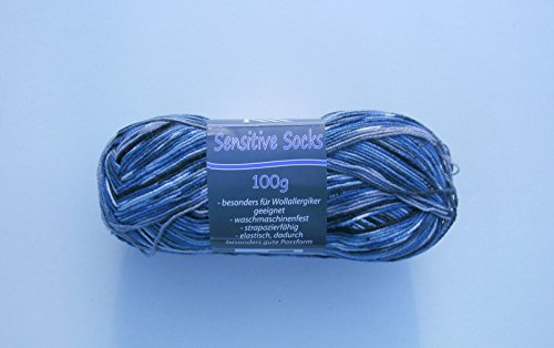 100 gr. Sensitive Socks Farbe 0001, 4-fädig, KKK, Brandneu, Online, Frühjahr 2016, Strumpfwolle, Sockenwolle von ONline Garne