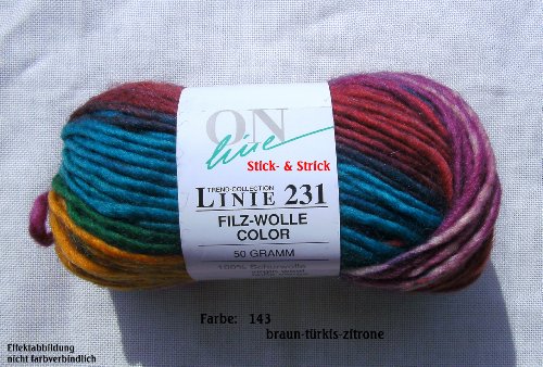 ONline Linie 231 Filzwolle Color 143 - von ONline Garne