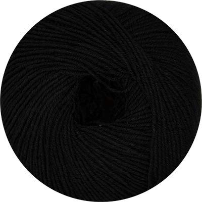 ONline Garne Online Linie 18 Cotone Stretch, 83% Baumwolle, 12% Polyamid, 5% Polyester, Schwarz, 160 m 50 g von ONline Garne