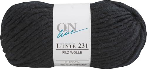 ONline Linie 231 Filzwolle 10 - schwarz ONline Linie 231 Filzwolle 10 - schwarz von ONline Garne