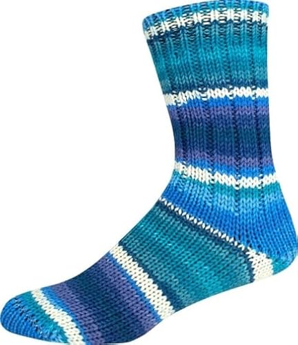 ONline Supersocke 8-Fach Sort. 353 Merino Color 2945 - blau/Petrol/lila von ONline Garne