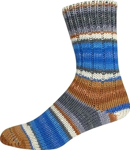 ONline Supersocke 8-Fach Sort. 353 Merino Color 2946 - braun/blau/grau von ONline Garne