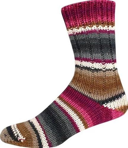 ONline Supersocke 8-Fach Sort. 353 Merino Color 2947 - Magenta/braun/anthrazit von ONline Garne