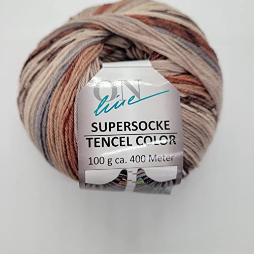 ONline Garne Tencel-Color Merino-Wolle-Polyamid-Lyocell-Mischung Garn 400m/100g 2728 - Textilien/Yarn von ONline Garne