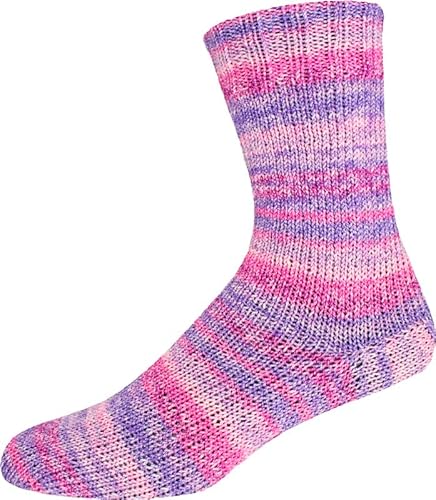 ONline Supersocke Sort. 347 Cotton Stretch Color 100g 2904 - rosa/pink/violett von ONline Garne