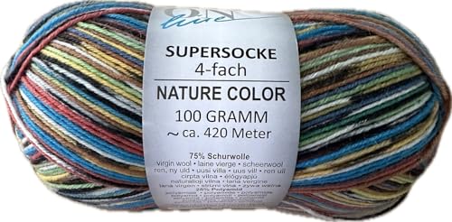 ONline Supersocke Sort. 351 Nature Color 100g 2933 - papagei von ONline Garne