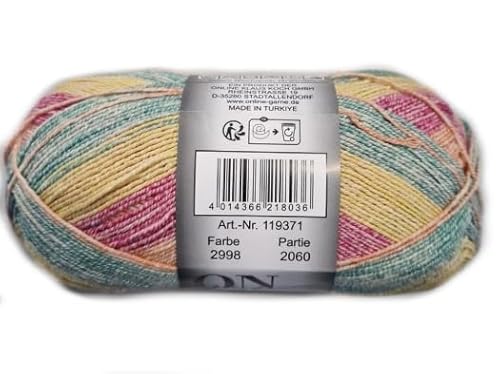 ONline Supersocke Sort. 360 Cotton Stretch Color 100g 2998 - von ONline Garne