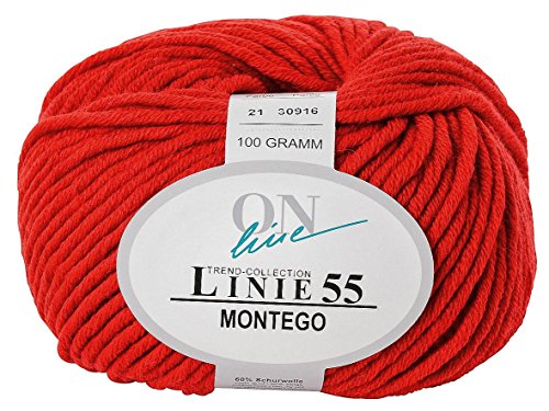 ONline Linie 55 Montego 21 - rot von ONline Garne