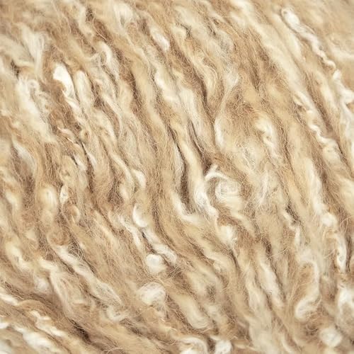 Online Garne Linie 535 Arctic, Flauschige Wolle mit weichem Griff, eisige Farbtöne, 41% Baumwolle, 25% Polyacryl, 18% Merino, 9% Polyamid, 7% Alpaca (01 beige hellbraun) von ONline Garne