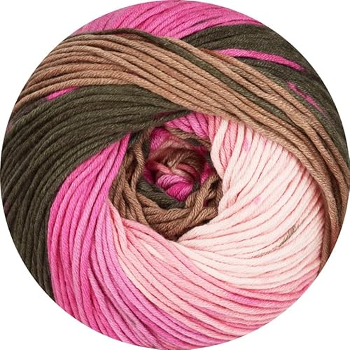 Wolle mit Farbverlauf Online Linie 491 Bellovero color 103, Baumwollmischgarn mit Farbverlauf zum Stricken oder Häkeln, 100g von ONline Garne