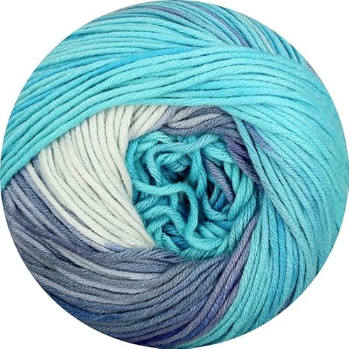 Wolle mit Farbverlauf Online Linie 491 Bellovero color 104, Baumwollmischgarn mit Farbverlauf zum Stricken oder Häkeln, 100g von ONline Garne