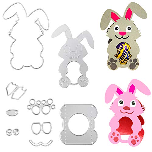 OOTSR Scrapbooking Stanzschablone Ostern, Cutting Dies Hase, Metall Prägeschablonen Stanzformen Schneiden Schablonen für DIY Scrapbooking Karten Handwerk von OOTSR