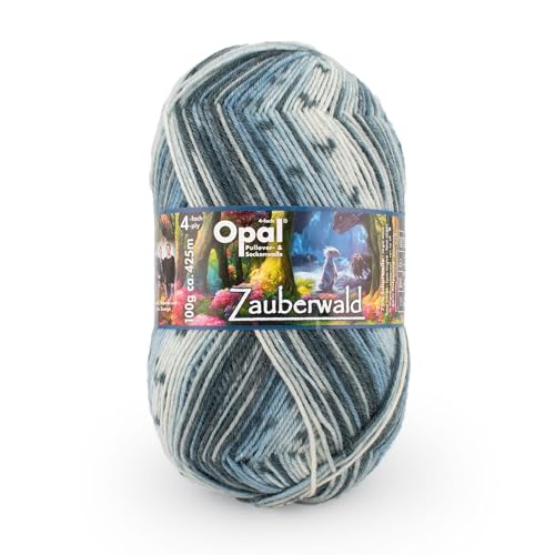 4-fädige Opal Pullover- u. Sockenwolle Zauberwald, 100g/425m, NS 2-3, 75% Schurwolle 25% Polyamid, pflegleicht 40°C, mulesingfrei, strapazierfähig und warm (11446 Drachenbabys 1. Ausflug) von OPAL