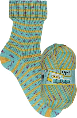 Opal MixTape Strickwolle 4-fach, 75% Schurwolle Superwash, 25% Polyamid, 100g/425m, Maschinenwaschbar (11490 Herzensklänge) von OPAL