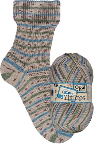 Opal MixTape Strickwolle 4-fach, 75% Schurwolle Superwash, 25% Polyamid, 100g/425m, Maschinenwaschbar (11496 Lieblingsmelodien) von OPAL