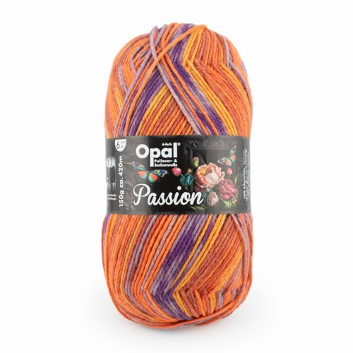 Opal Passion 6-fädige Pullover-u. Sockenwolle,150g/420 m LL |75% Schurwolle/25% Polyamid | Strickwolle (11374 Enthusiasmus) von OPAL