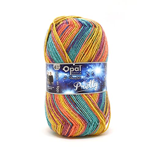 Opal Pretty mit Silbereffekt,100g 4-fädigePullover u. Sockenwolle,Made in Germany,71% Wolle / 26% Polyamid / 3% Polyester (metallisiert) (11282 bildschön) von OPAL