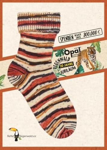 Opal Regenwald 20 Jahre Jubiläum 6-fädig Garn - Wollmischung, zum Stricken von warmen Socken, Pullovern, Mützen, Handschuhen und Schals 2740 beige, 1 x 150g Opal Regenwald 20 Jahre Jubiläum 6-fädig Garn - Wollmischung, zum Stricken von warmen Socken, Pullovern, Mützen, Handschuhen und Schals 2740 beige, 1 x 150g von OPAL
