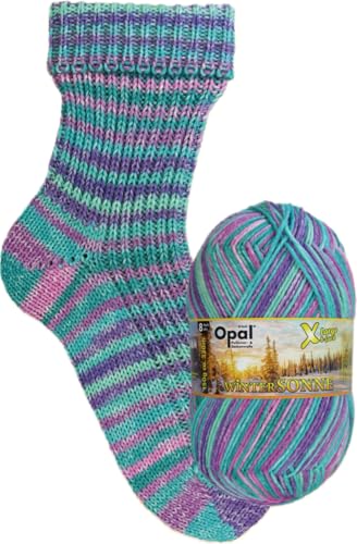 Opal X-große Wintersonne 8-fädige, dicke Sockenwolle, mulesingfrei, filzfrei, 75% Schurwolle/ 25% Polyamid, 150 g/320 m LL, empf. Nadelstärke: 4-5 (11434 Sonnenkuss) von OPAL