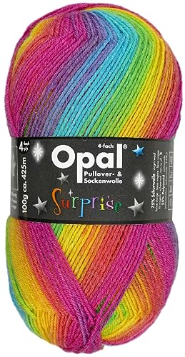 Tutto-Opal Opal Sockengarn Surprise, Farbe 4061, Sockenwolle Regenbogen, 100 Gramm von OPAL