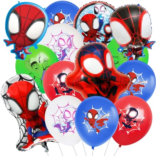 17 Stück Kinder Geburtstags Dekoration Set,Themed Birthday Party Latexballon,Geburtstags Set Folienballon,Kindergeburtstag Party Ballon Deko Supplies,Luftballon Dekoration zum Kindergeburtstag von OPEIXSAYKOC