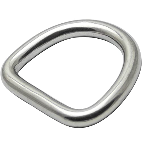 OPIOL QUALITY® D-Ring Geschweißt und Poliert 3x20 mm aus Edelstahl A4 V4A (10 Stück) Halbrundring Halbring D Ringe Stahlring Halbringe Rundring Karabiner von OPIOL QUALITY