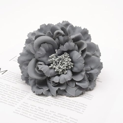 OPPUANNLQ Raffhalter für Vorhänge 2er-Pack Vorhang-Raffhalter-Clips, künstliche Blumen-Raffhalter for Vorhänge, Heimdekoration, Wohnzimmer-Vorhang-Dekorationsclip, lila(Dark Grey) von OPPUANNLQ